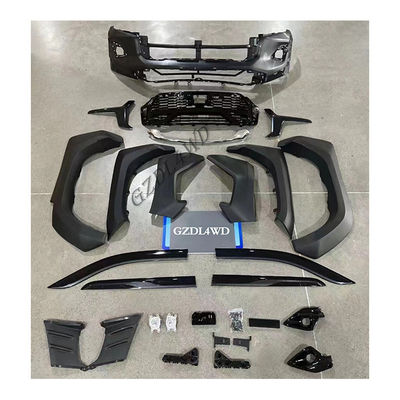 Purple Horn 4x4 Body Kits Grille Front And Rear Bumper Kits For Hilux 15-21 Modified To Gr Sport 2021+ With Light